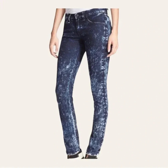 0827. Rag AND BONE DENIM JEANS SKINNY SIZE 27 ACID WASH IN COLOR - Picture 2 of 12